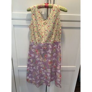 Hanna Andersson Womens Floral Dress Sz 6 Sleeveless
